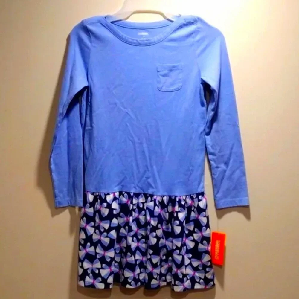 Gymboree Kids’ Size 10 Butterfly Print Long Sleeve Dress – Colorful Design